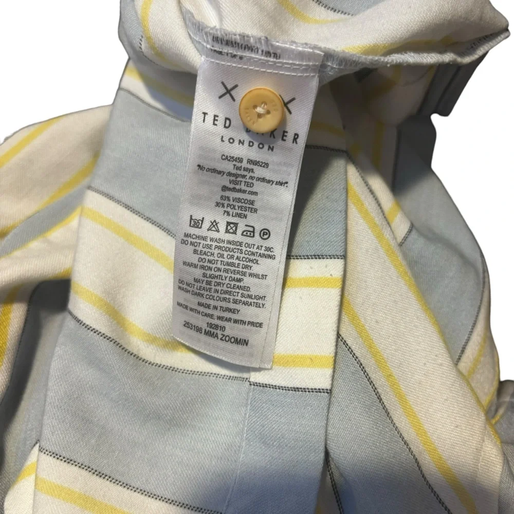 Ted Baker Striped Button Down Shirt size 1(small) - Picture 12 of 12